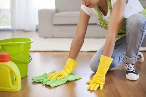 Risk assessment checklist being completed before carpet cleaning